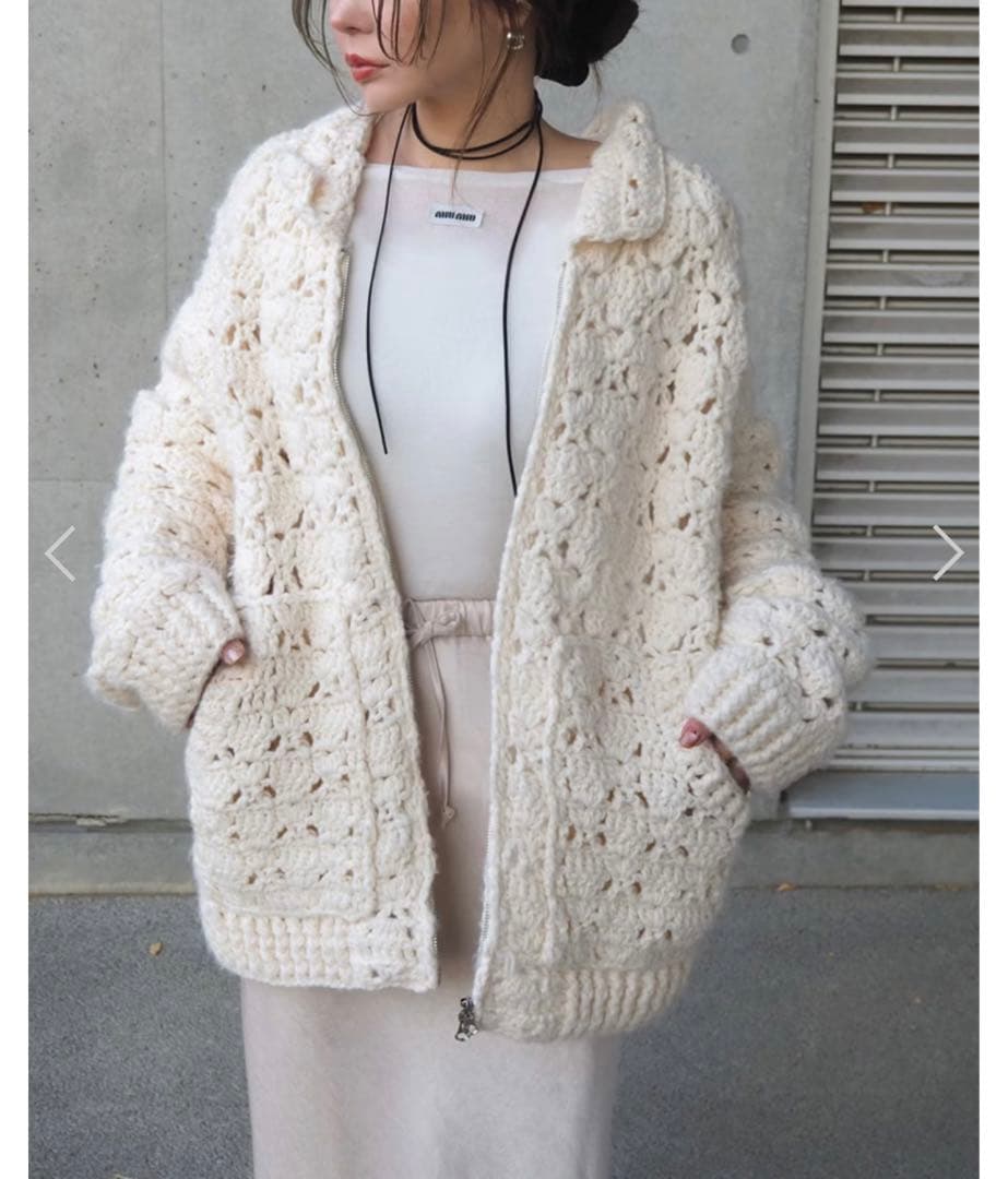 m*a様 LAULEN double zip crochet knit card