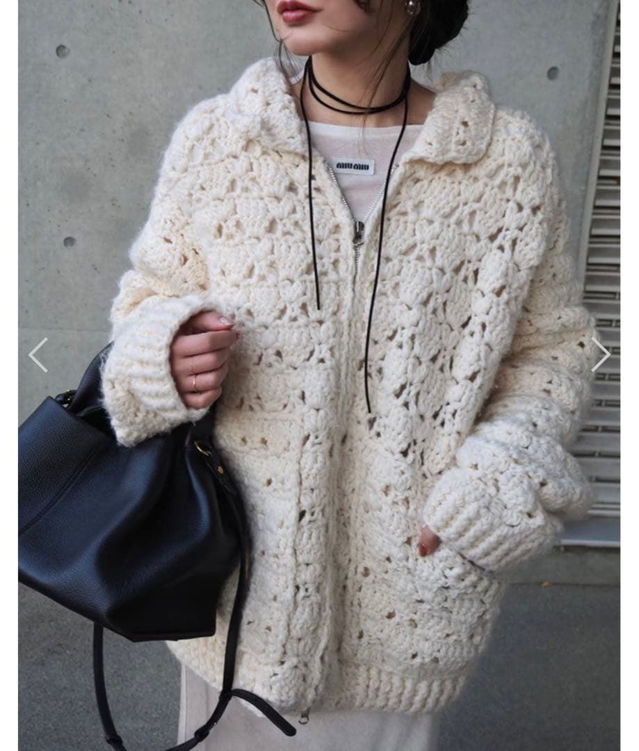 m*a様 LAULEN double zip crochet knit card