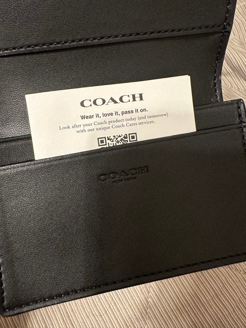 【ラスカル】COACH ダークブラウン 名刺入れ