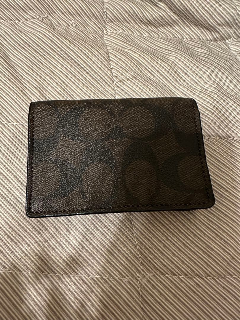【ラスカル】COACH ダークブラウン 名刺入れ