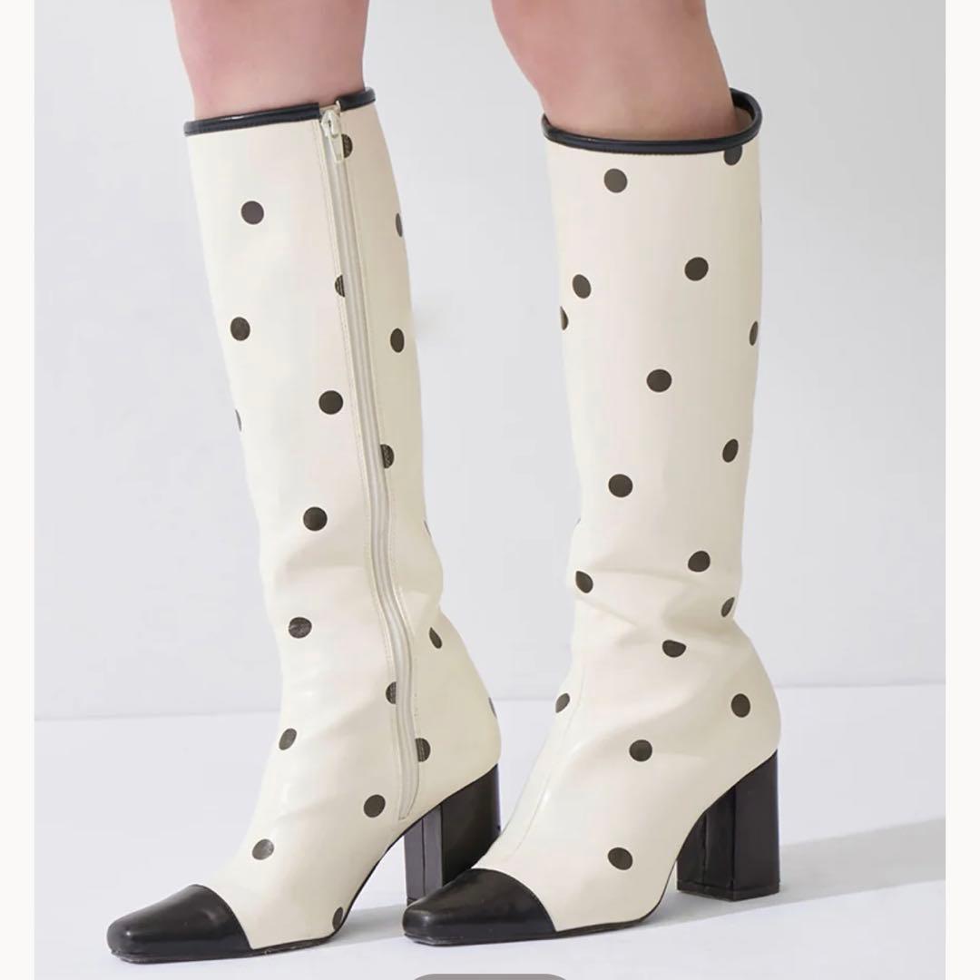 Darich バイカラードットロングブーツ　L