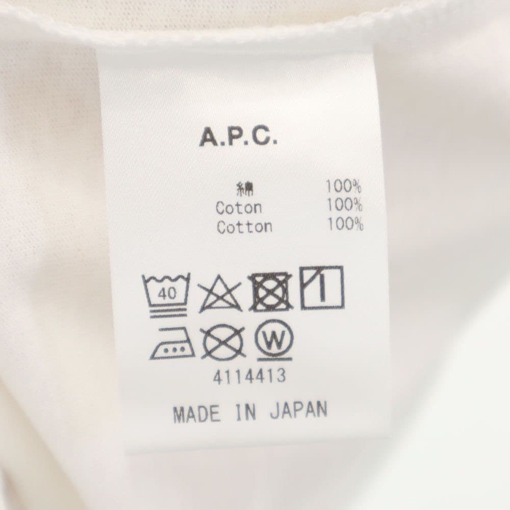 新品 未使用 アーペーセー プリント ロゴ Tシャツ M 日本製