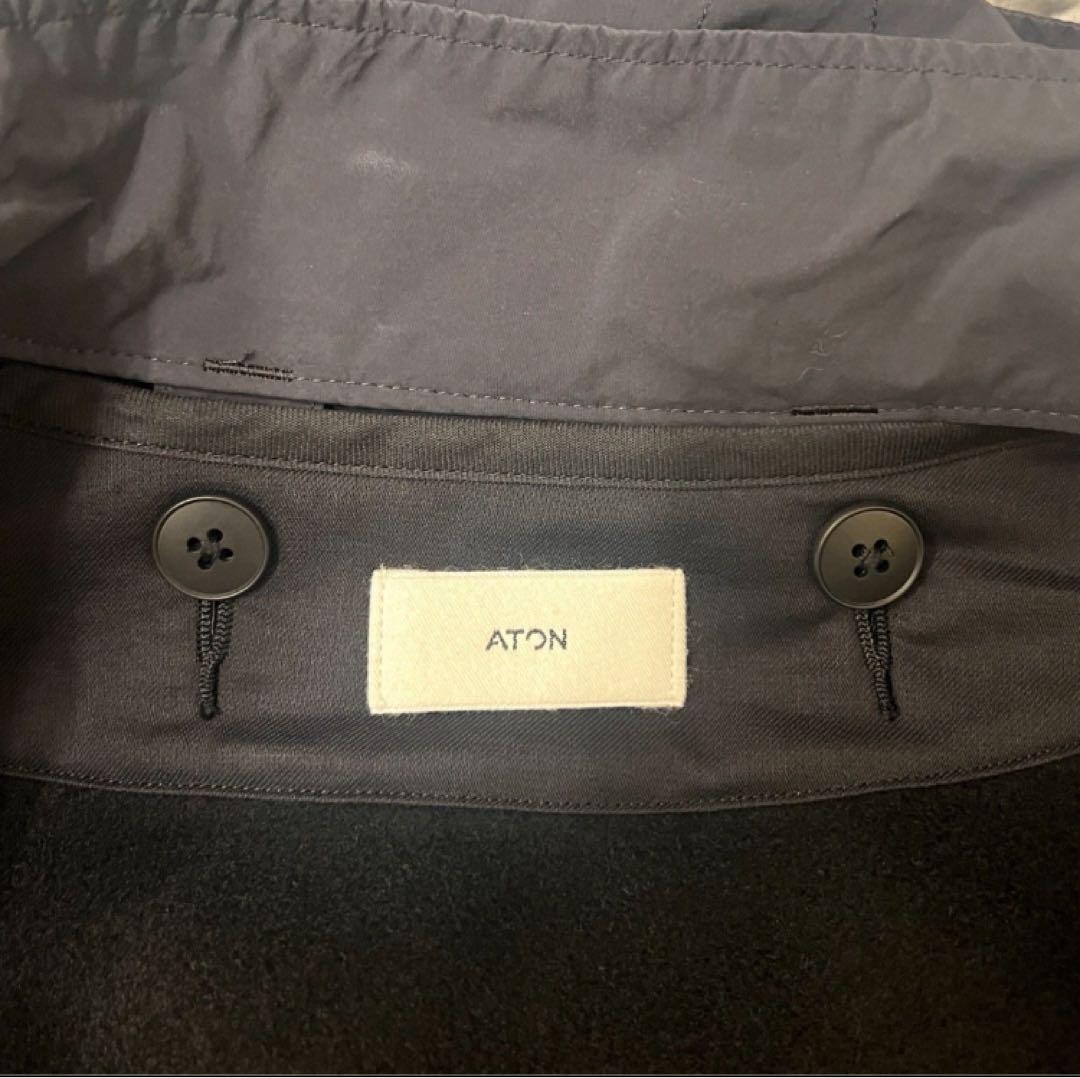 ATON 2024AWショートモッズコート チャコールグレー 06