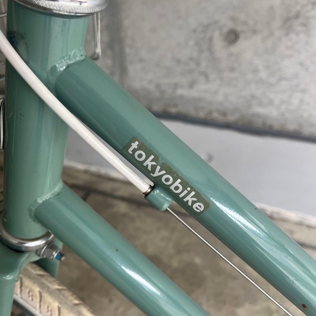 tokyobike 26 ブルーグリーン シングル カゴ付