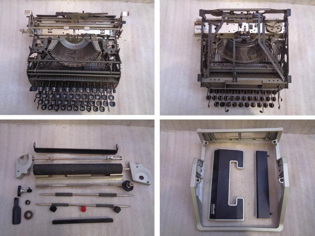完動品　olivetti LetteraDLタイプライター　フランストリコロール