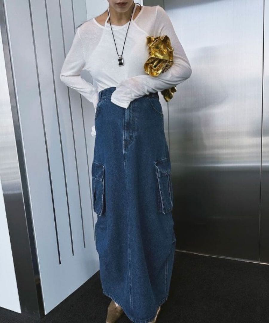 【美品】Ameri CONES BOSS BIG POCKET SKIRT