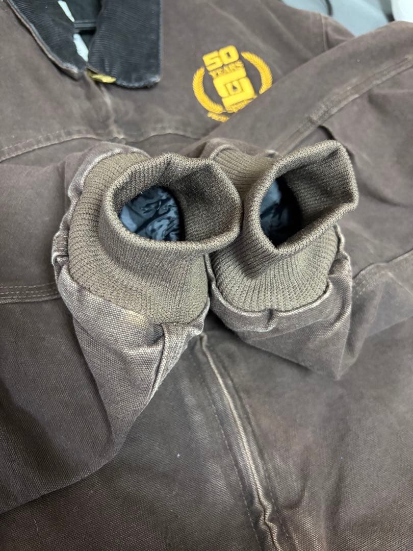 Carhartt カーハート ダック サンタフェ ジャケット 革パッチ 企業ロゴ