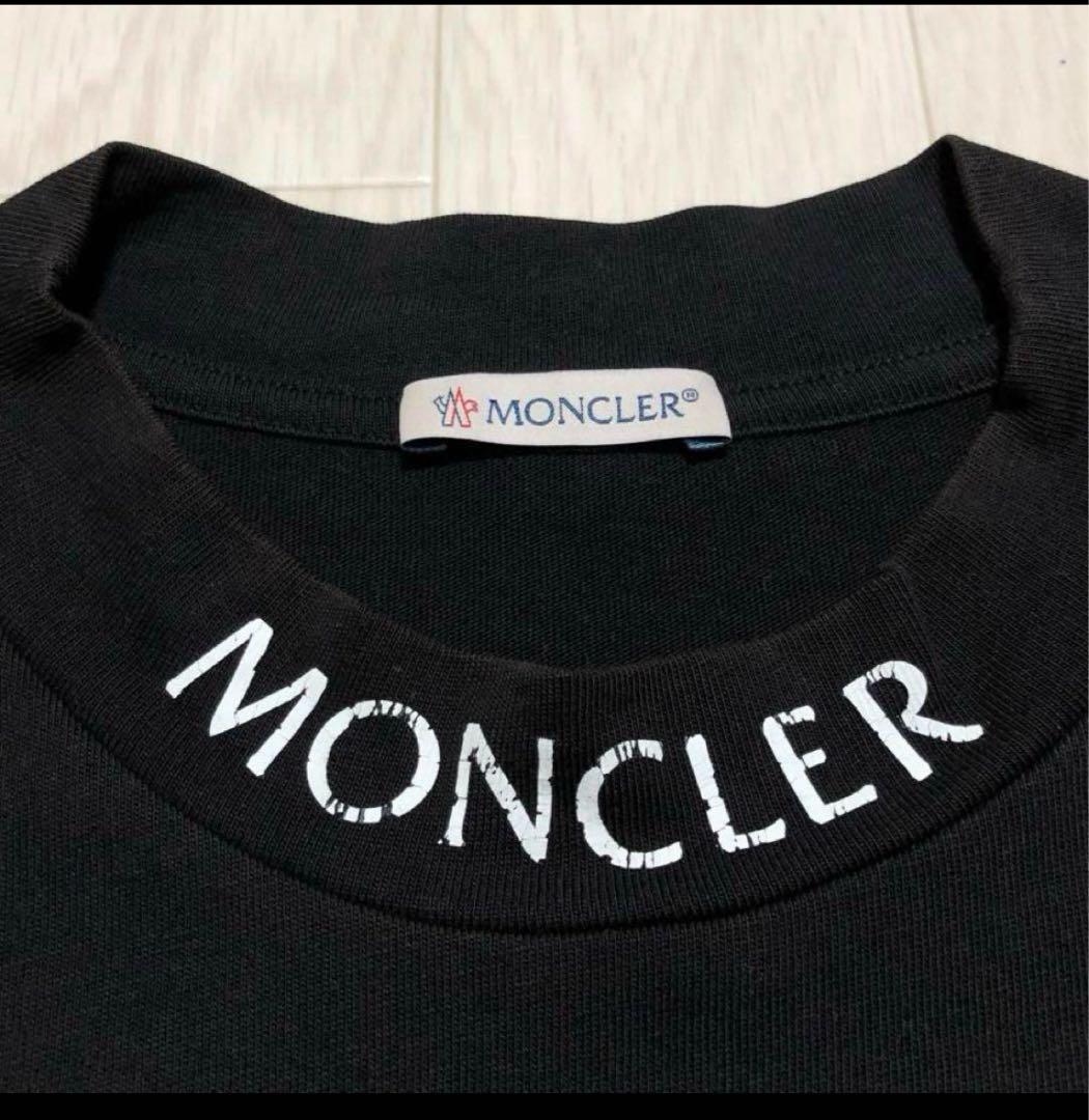 モンクレール　襟ロゴ　XS Tシャツ　ブラック　国内正規品 4S306