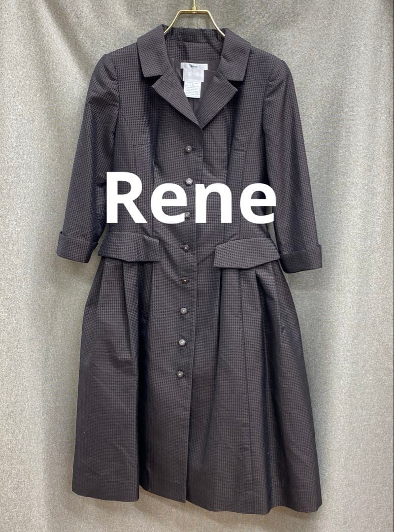 U970◯ Rene ルネ フレアワンピース ブラウン