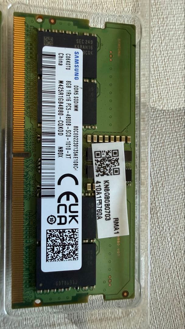 メモリ サムスン8GB×2 16GB DDR5 SODIMM PC-4800B